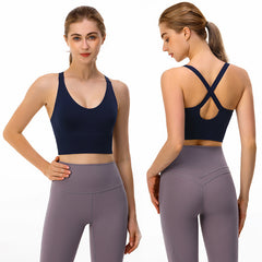 Plus size sports bra Vest breathable shock proof fitness yoga sports underwear 6colors