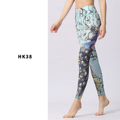 Printed yoga pants for tight height, waist and hip lift in 7 colors