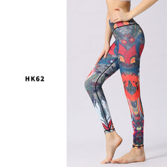 Printed yoga pants for tight height, waist and hip lift in 7 colors