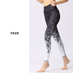 Printed yoga pants for tight height, waist and hip lift in 7 colors