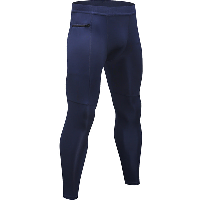 Men's gym pants with zipper pocket Sweat quick drying 10 color 1070