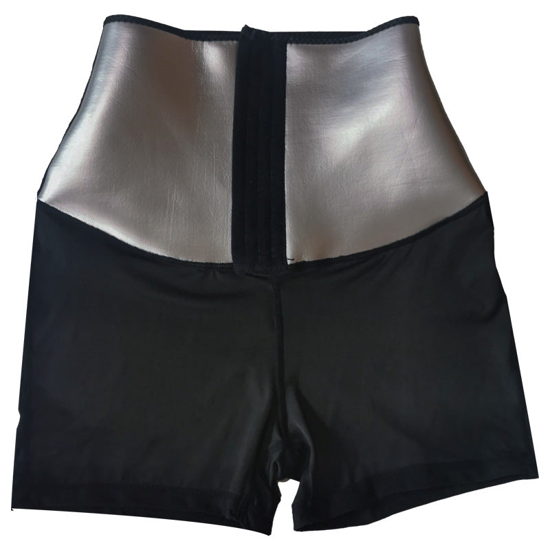 Breasted coated pant women's high waist skinny legs sweat cycling sweat waist fitness yoga shorts
