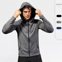 Autumn and winter long-sleeved Zipper Casual hoodie Quick Dry Coat 9002 3 colors