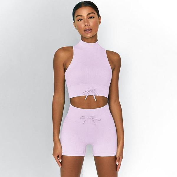 Tight tracksuit Drawstring shorts set in 7 colours