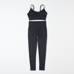 New Sexy hot style seamless fitness wear sports strap  bra +long pants  3colors