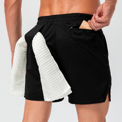 Men's camo Fast Drying Breathable fitness pants with towel button 5 color D13004
