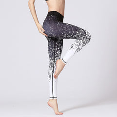 New printed yoga pants women's high waist hip lift tight quick drying yoga suit 6 colors