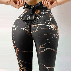 Fitness high elastic wicks digital printed Tight pants High waist slim 9 colors