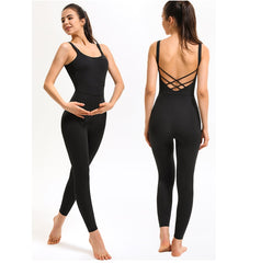 Women's air yoga suit with breast cushion sexy peach butt onesie