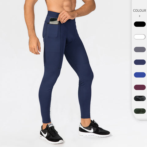 Men's gym pants with zipper pocket Sweat quick drying 10 color 1070