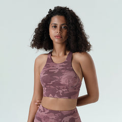 Camo yoga sports bra slim sports top moisture absorption sweat tank bra+pants 5 colors