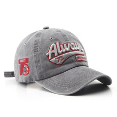 Washed to do old alphabet embroidery cap shade baseball cap 6 colors