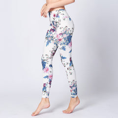 Printed leggings tight height waist lift hip 4 colors