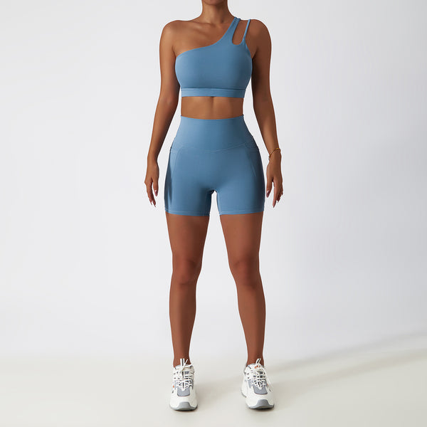 Quick dry Tight  shorts Pocket  Lulu Nude Yoga suit 6 colors