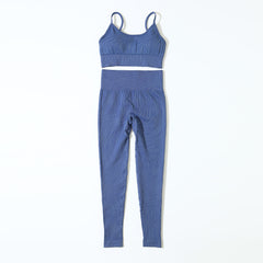 New Sexy hot style seamless fitness wear sports strap  bra +long pants  3colors
