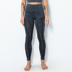 Seamless high elastic sports tight breathable mesh wash yoga pants 4 colors