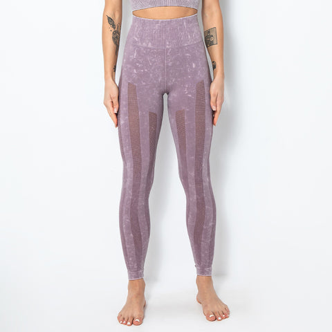Seamless high elastic sports tight breathable mesh wash yoga pants 4 colors