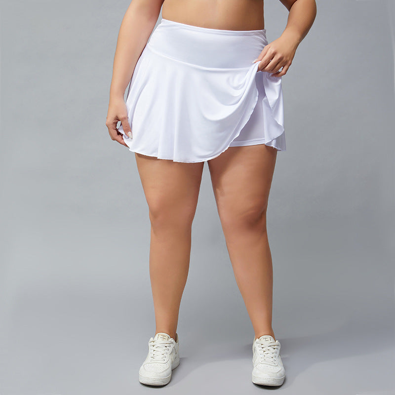 Plus size gym shorts against light speed dry breathable tennis skirt pleated skirt in 4 colors