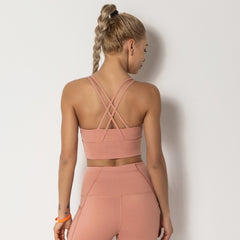 The new yoga sports bra, the back vest, the cross strap, the back running workout, the fast dry sports bra