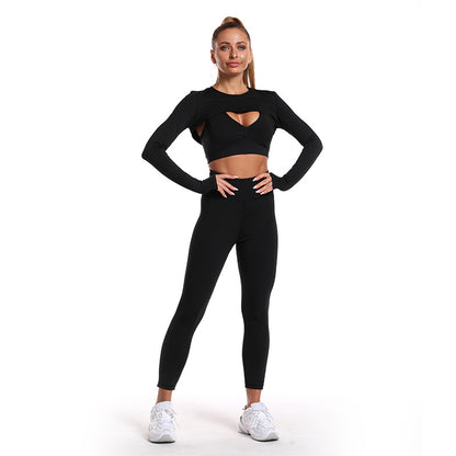 New sports underwear high waist yoga pants lift buttock quick dry fitness set