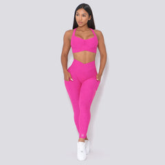 Cross Bra Hollowed Out Yoga Clothing Set of 6 colors