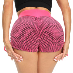 European and American creative cross waist peach hip jacquard rope shorts 6 colors