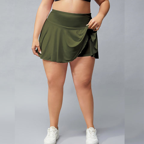 Plus size gym shorts against light speed dry breathable tennis skirt pleated skirt in 4 colors