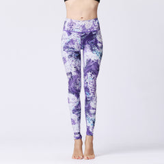 Printed yoga pants for tight height, waist and hip lift in 6  colors