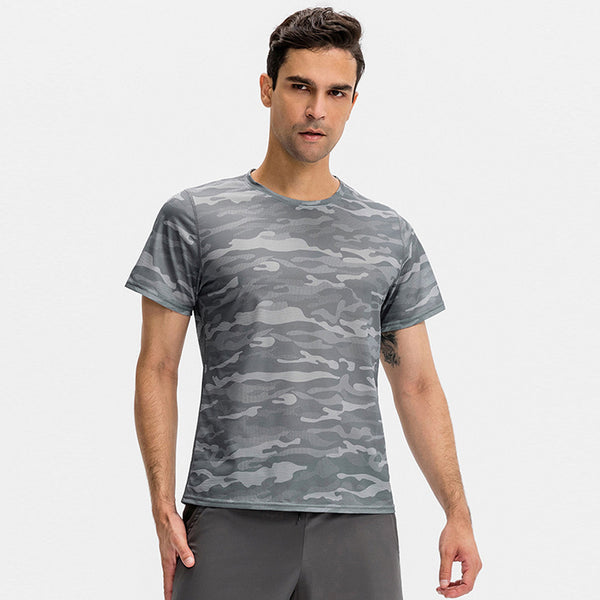 Loose T-shirt Running Camo Speed Dry breathable short sleeve top 5 color 01214