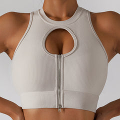 2023 new Yoga Shock-proof zipper Tank top + Pants in 5 colors