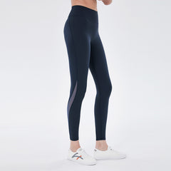 Stretch buttock lifting mesh spliced double matte yoga pants 4colors