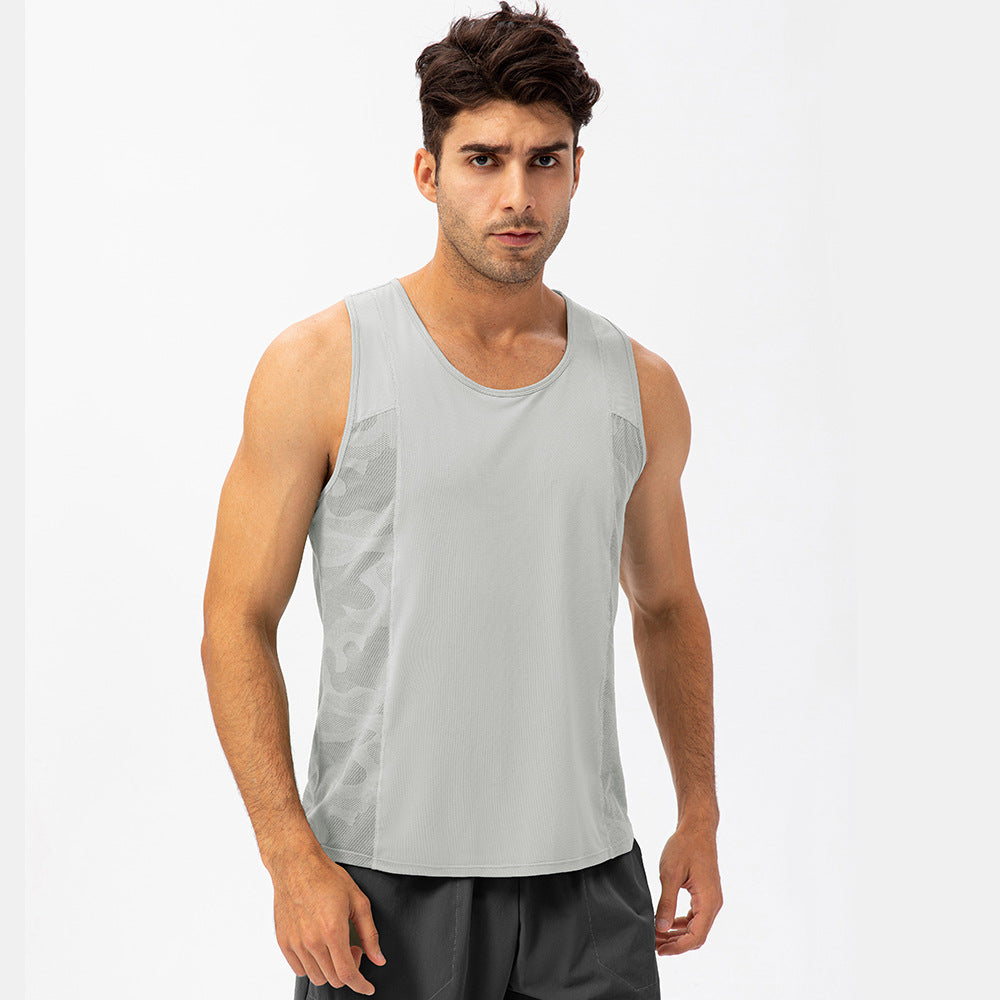The men's sports vest is loose and loose, and the fitness clothes of 6 color 21112
