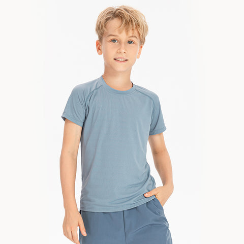 Short sleeve ice sense quick drying children's clothes loose breathable fitness clothes T-shirt 23208