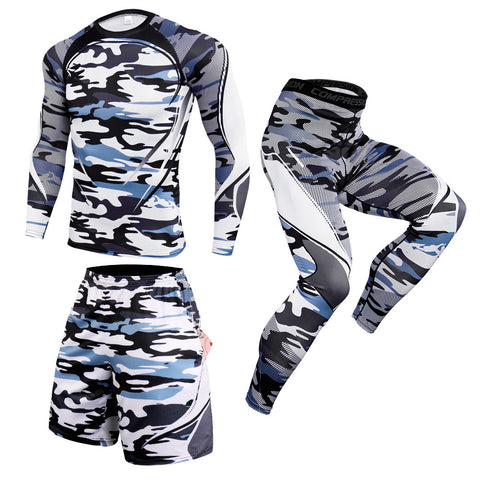 Men's fitness suit Sports suit three pieces basketball suit 16 colors