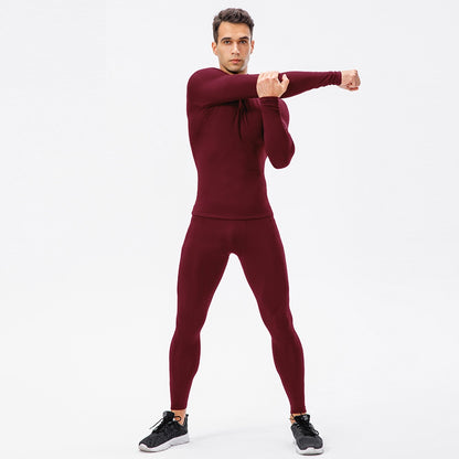 Velvet and thick zipper hoodie long sleeve pants fitness set 11517+11326 6 colors