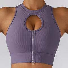 2023 new Yoga Shock-proof zipper Tank top + Pants in 5 colors