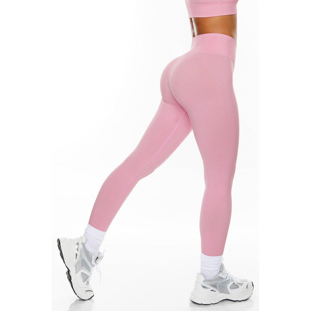 New seamless yoga suit female sports fitness high waist lift hip suit 6colors
