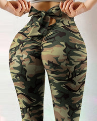 Fitness high elastic wicks digital printed Tight pants High waist slim 9 colors