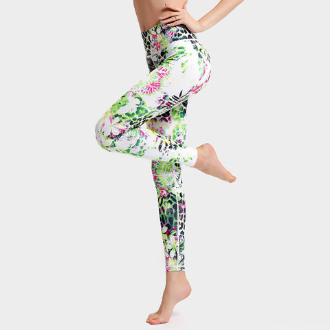 Printed yoga pants for tight height, waist and hip lift in 6  colors