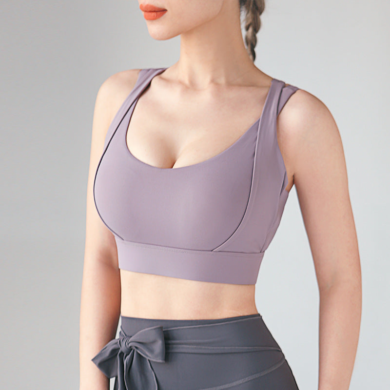 Plus-size wear shockproof running fitness bra yoga vest bra