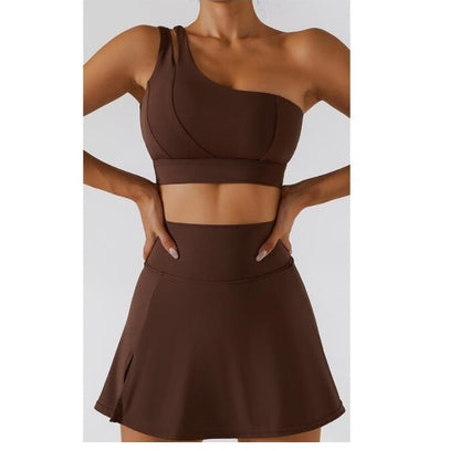 Yoga skirt breathable mini skirt pants running fitness tennis yoga exercise set 5 colors